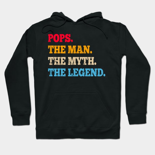 Funny Father, Dad & Grandpa Shirt Pops The Man The Myth Tee Hoodie by maelotti22925